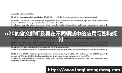 u20的含义解析及其在不同领域中的应用与影响探讨